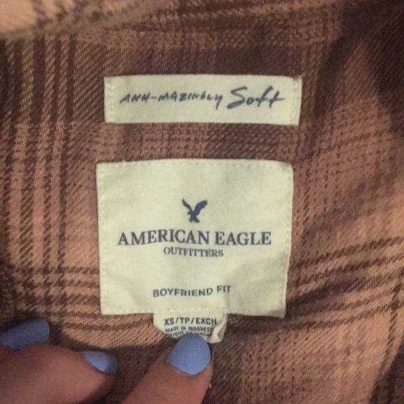 Pinkish mauve plaid flannel - Picture 2 of 2